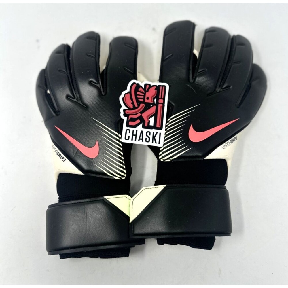Nike Vapor Grip 3 Promo Soccer Goalkeeper Gloves Black FB2092-010 Size 9 NEW